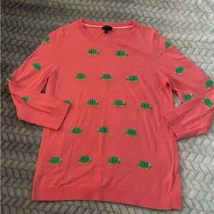 Coral Sweater with turtles